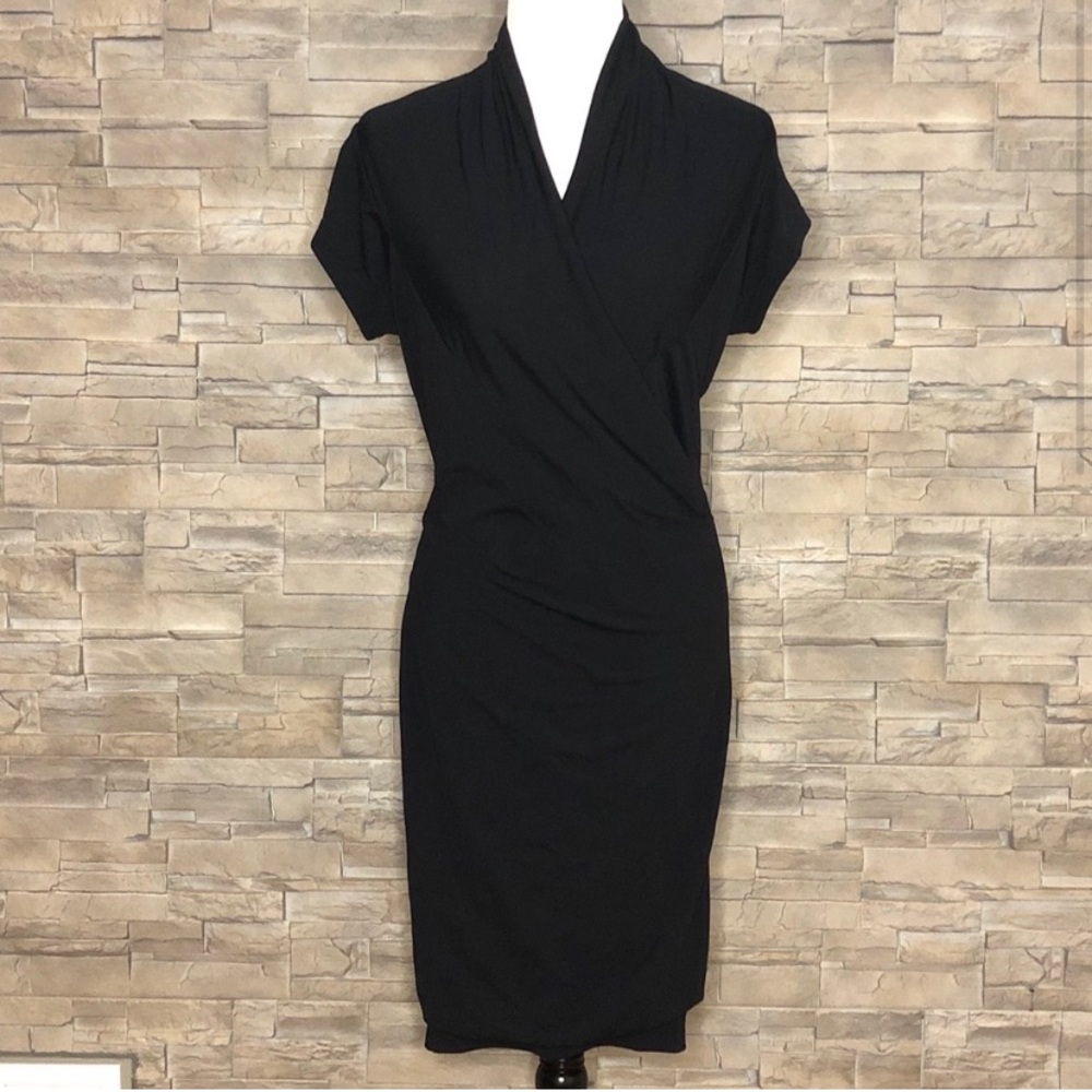 Black anatomie cross over dress